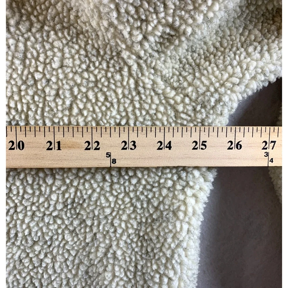 Vintage Haband Women Oversized‎ Sherpa Button Jacket Sz XL Cottage Folk Rustic